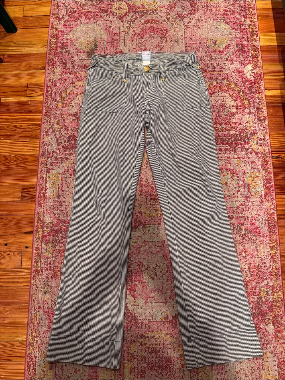 Sass & Bide Striped Wide-Leg Women’s Jeans - Gray